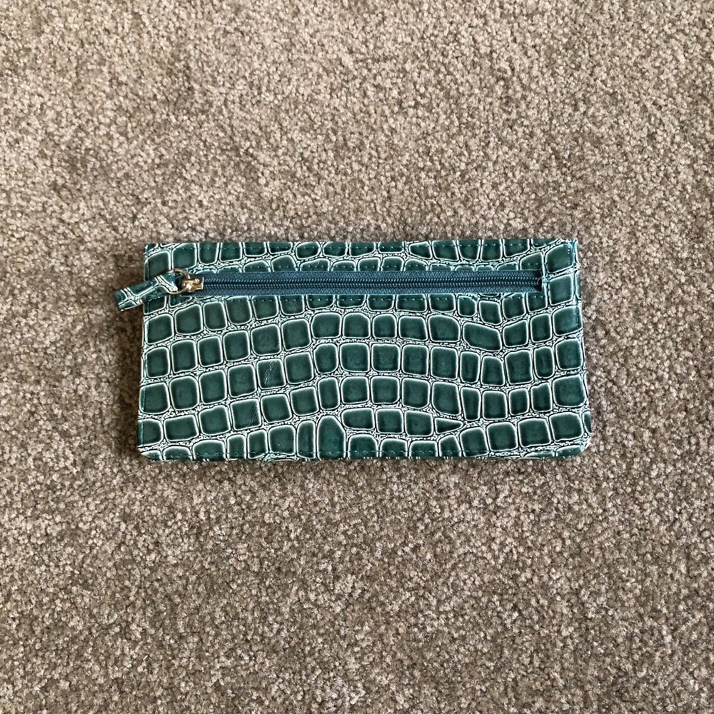 NWOT Blue/ green snakeskin wallet from Express